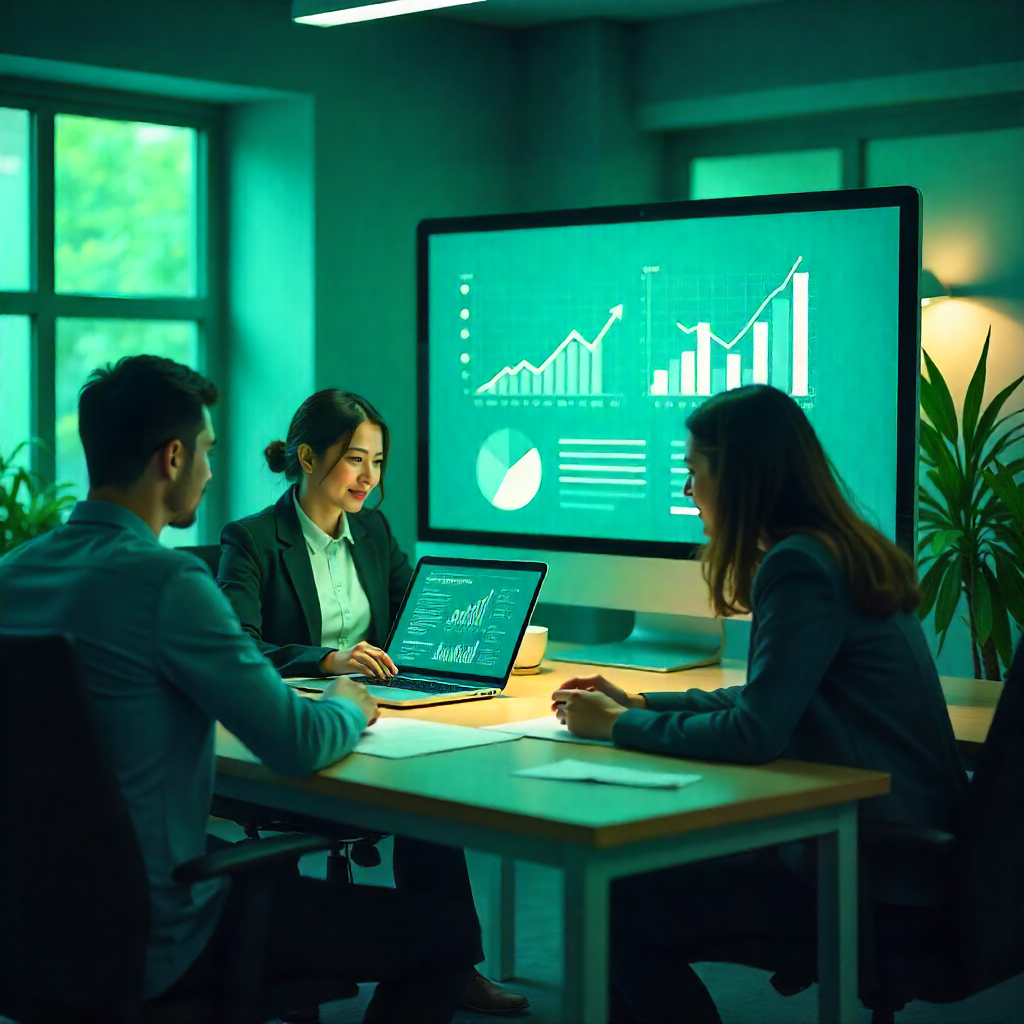 Equipe da Grows Up trabalhando